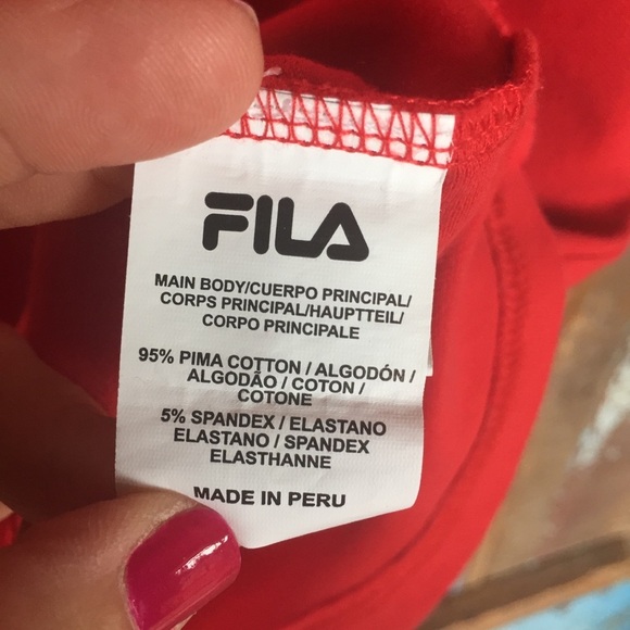 Fila Red Polo Top Size M - Picture 4 of 5